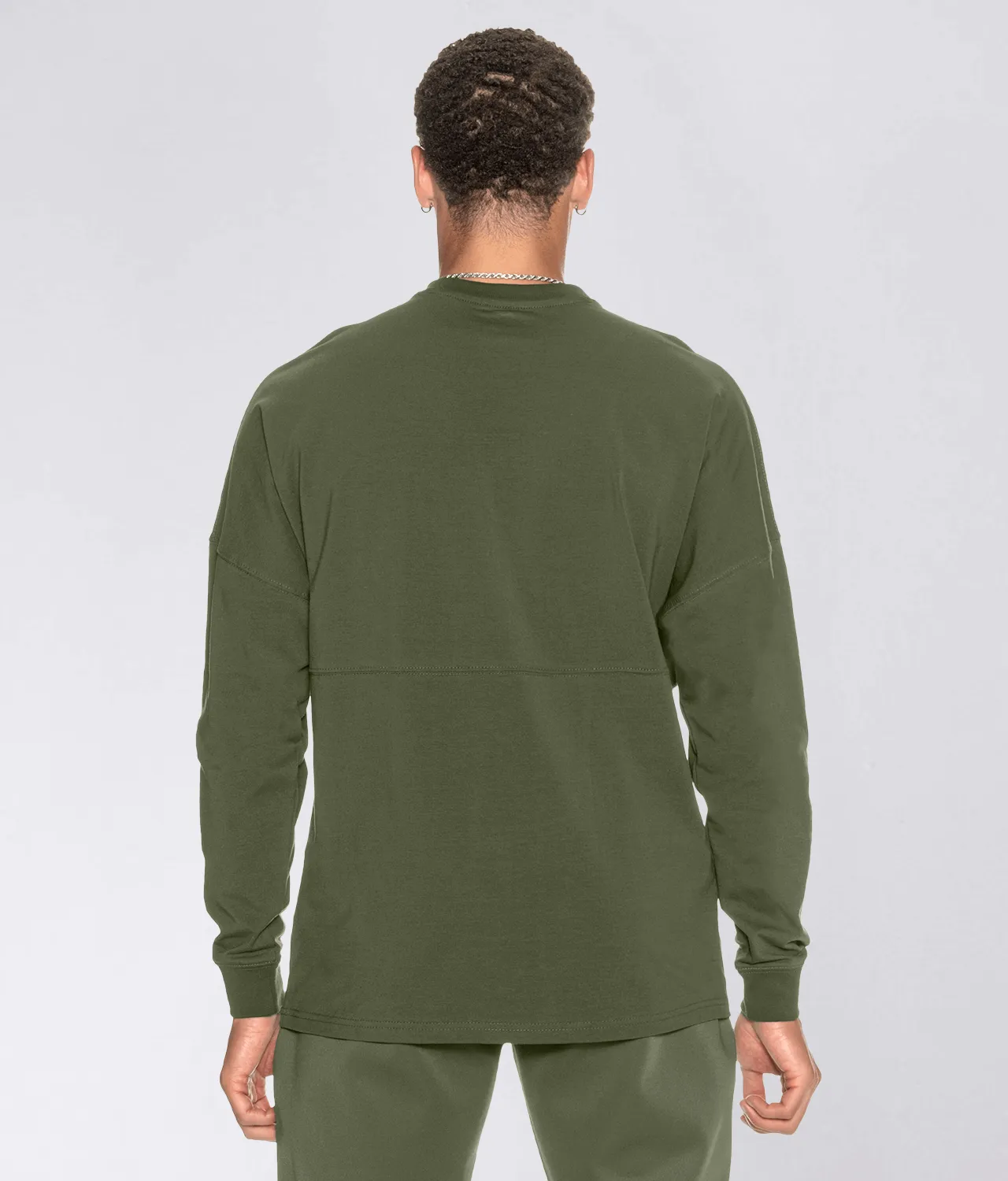 600 . Viscose Regular-Fit Over Size Shirt - Military Green