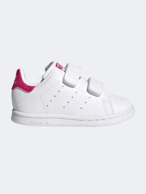 Adidas STAN SMITH INFANT-GIRLS ORIGINAL shoes White / Bold Pink