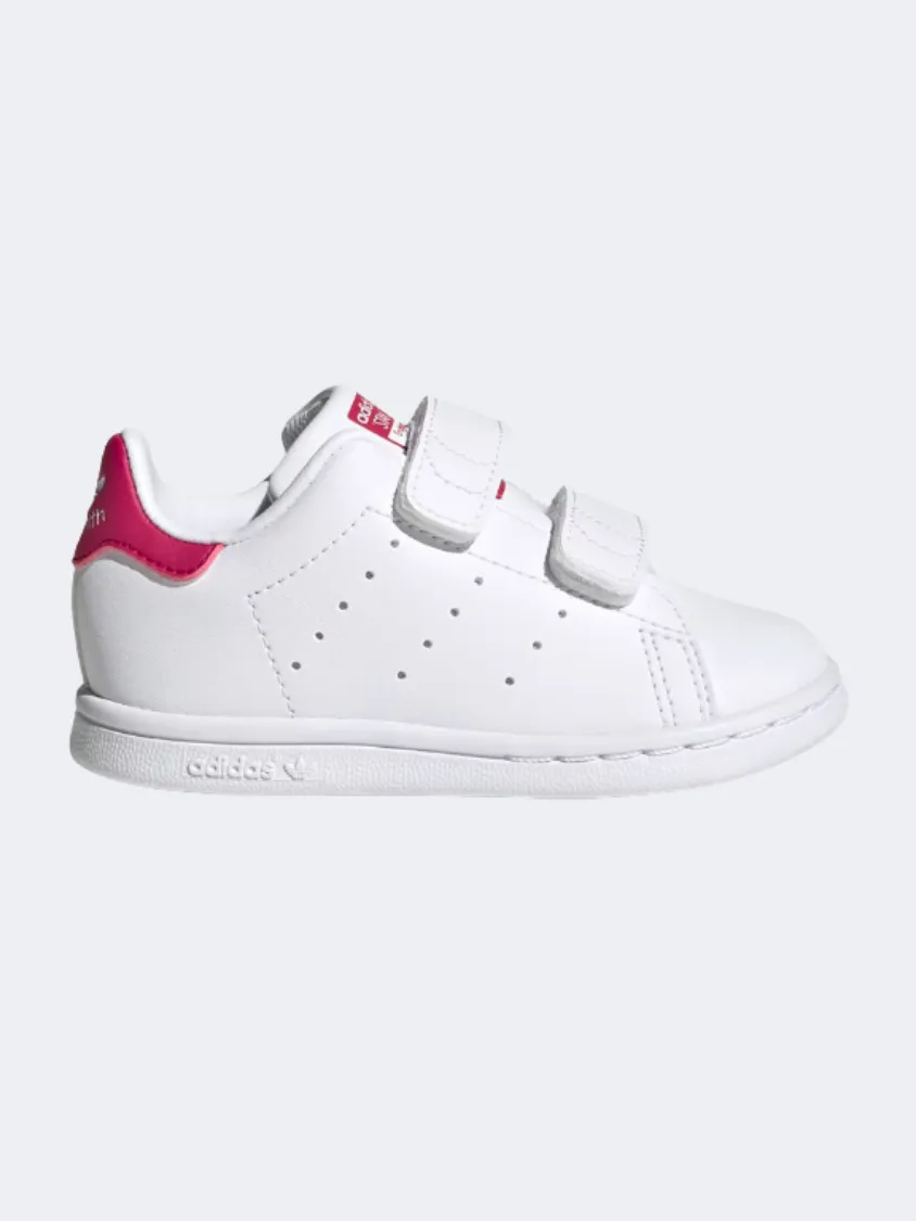 Adidas STAN SMITH INFANT-GIRLS ORIGINAL shoes White / Bold Pink