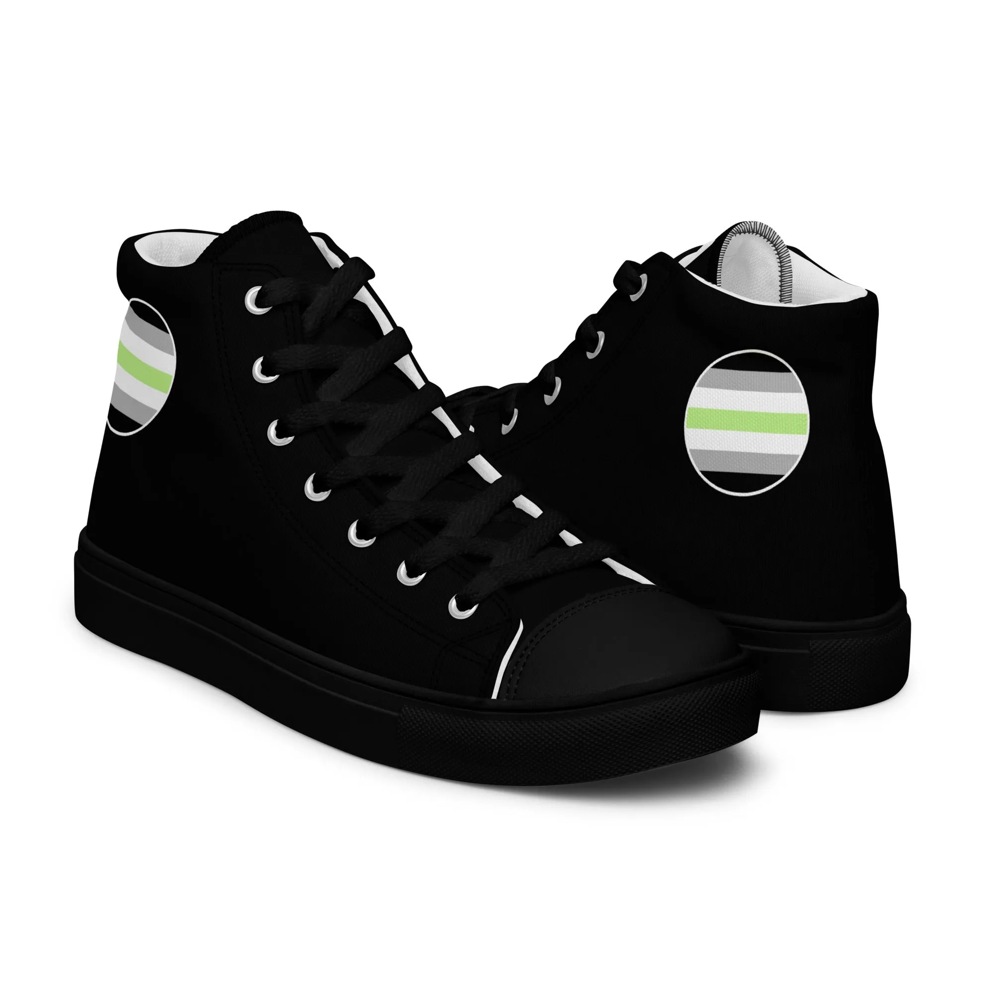 Agender Men’s High Top Canvas Athletic Shoes