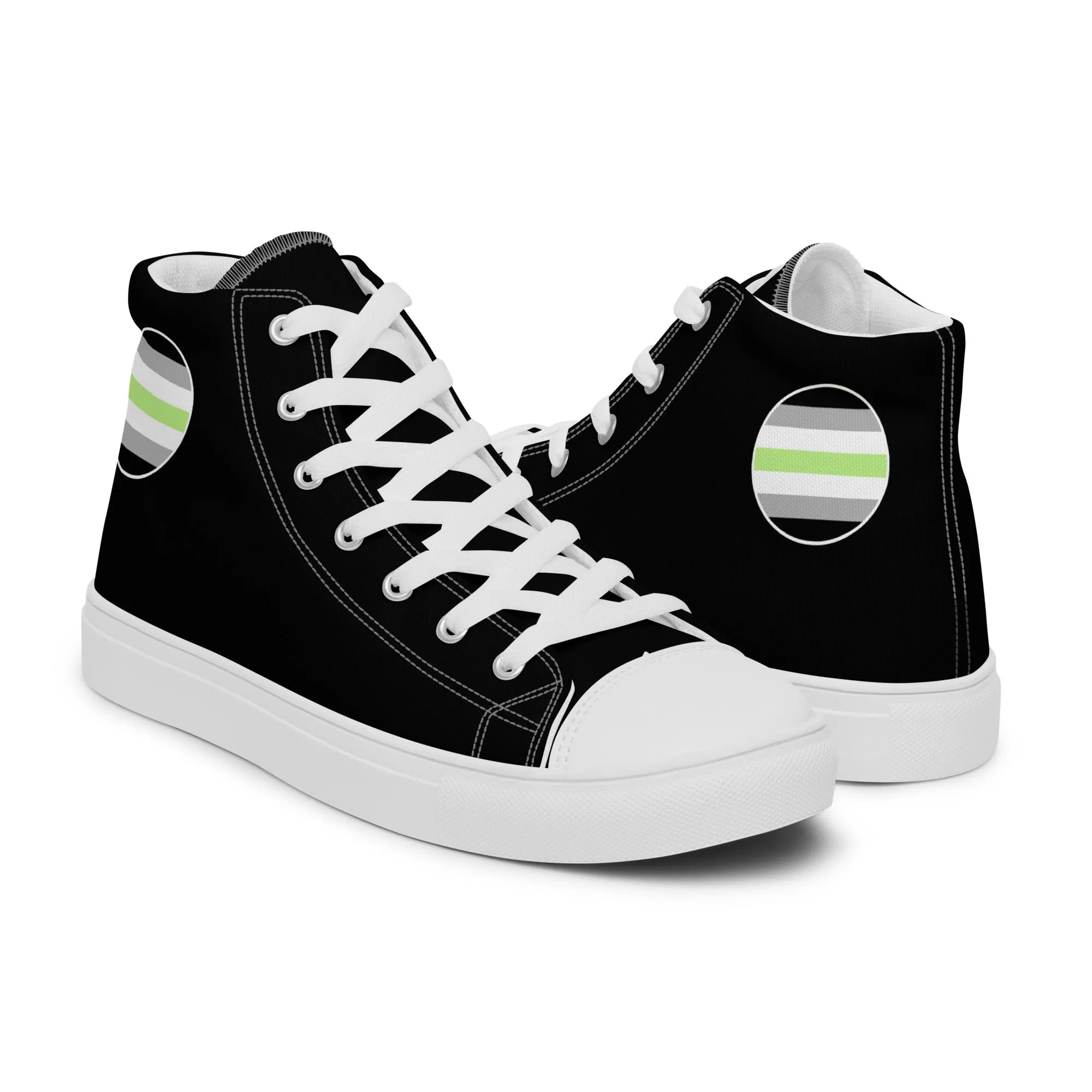 Agender Men’s High Top Canvas Athletic Shoes