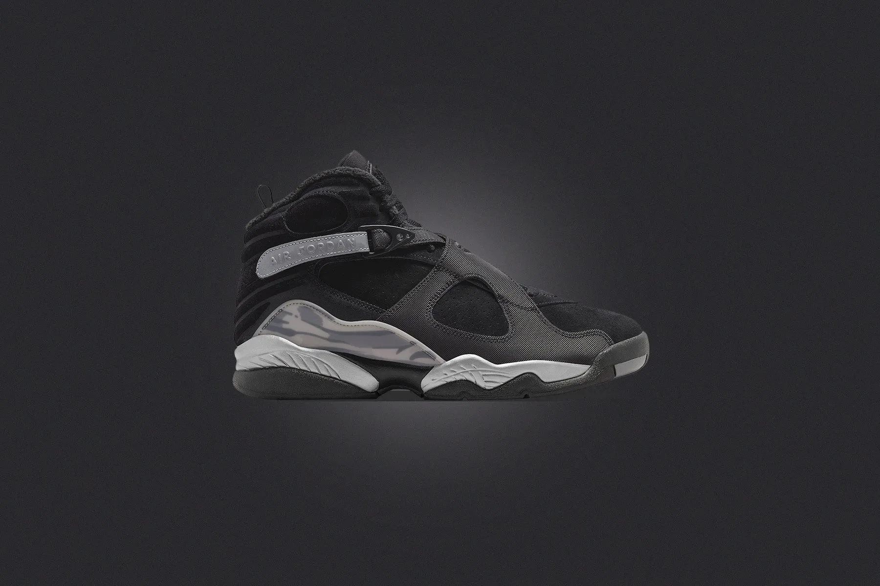 Air Jordan 8 Retro 'Winterized' - Black/Gunsmoke/Metallic Silver