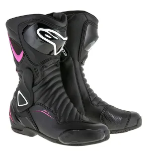 Alpinestars Stella SMX 6 v2 Women's Motorcycle Boot Black Fuchsia White