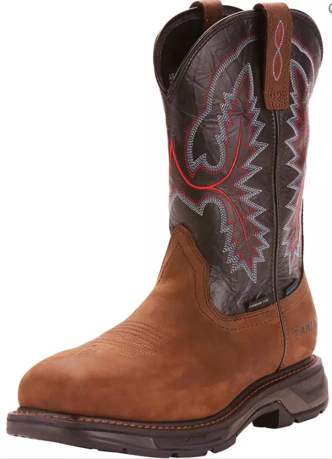 Ariat Mens Carbon Toe WorkHog XT Waterproof Square Wellington Boot Style 10024968