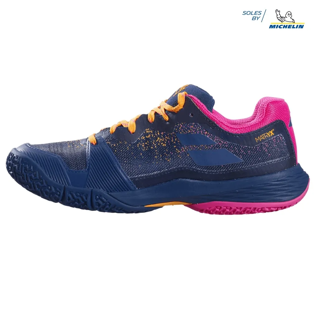 babolat Jet Ritma Padel Shoes (Ladies) - Insignia Blue/Roseberry