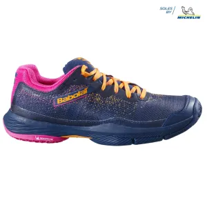 babolat Jet Ritma Padel Shoes (Ladies) - Insignia Blue/Roseberry