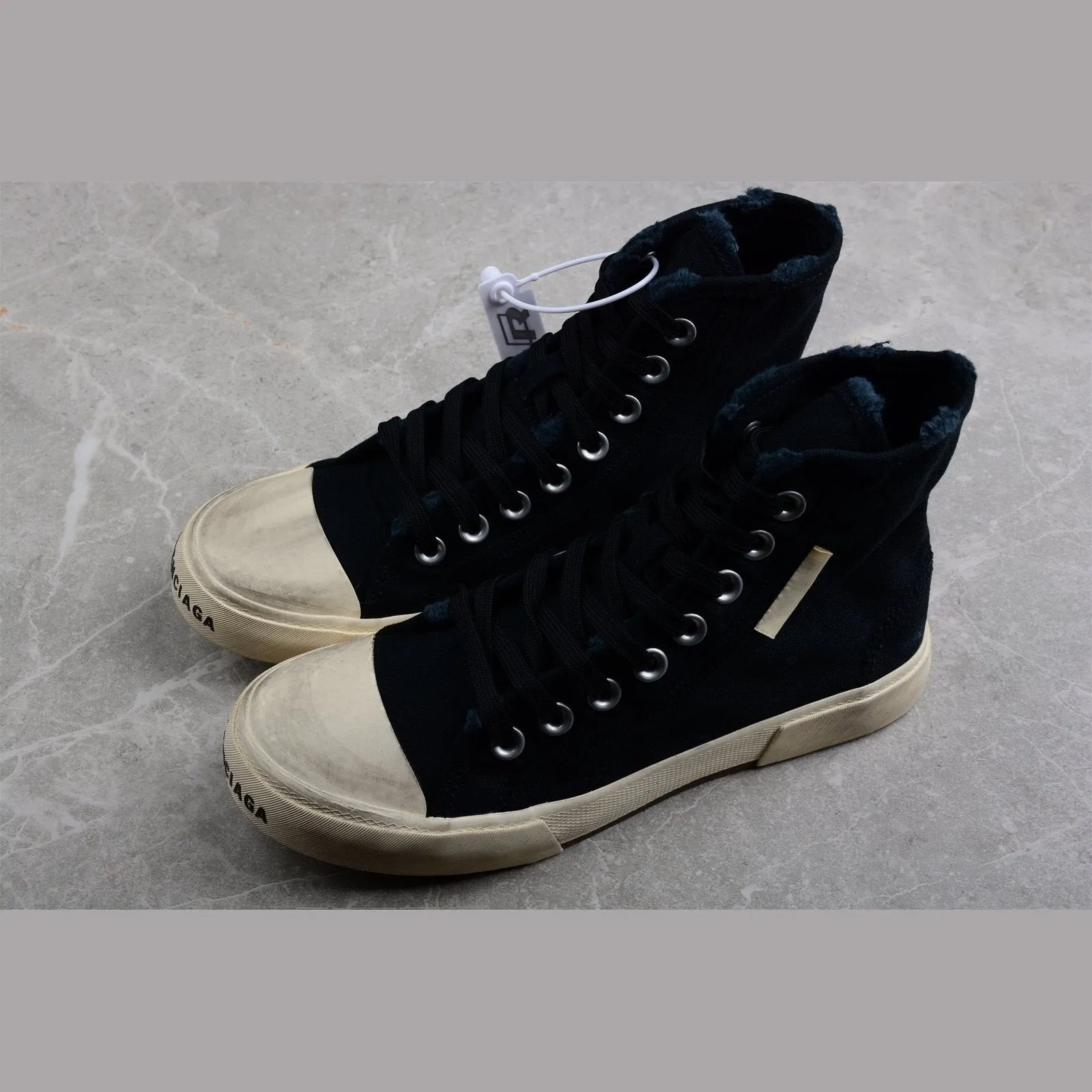 BALENCIAGA PARIS HIGH VULC DESTR x BLACK