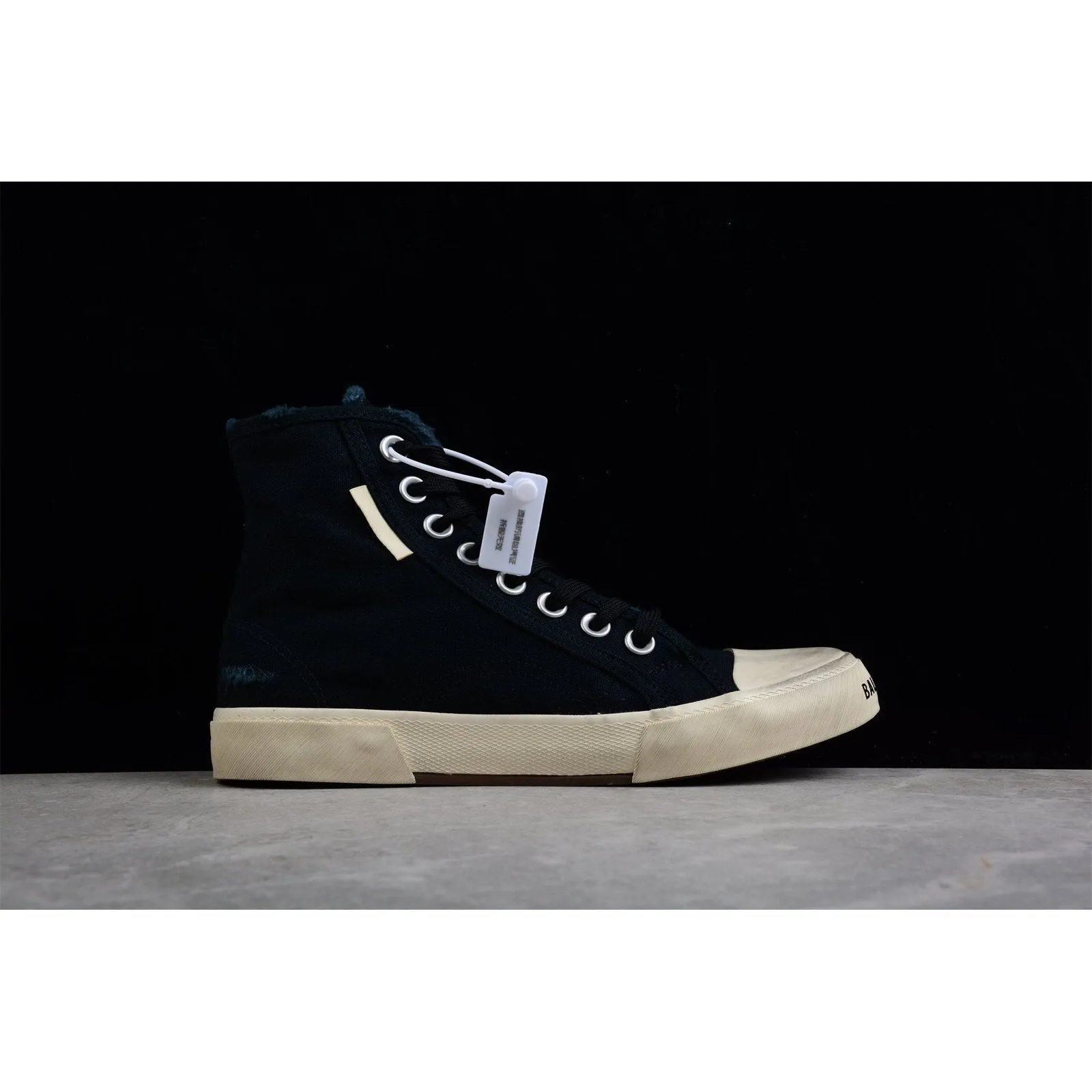 BALENCIAGA PARIS HIGH VULC DESTR x BLACK