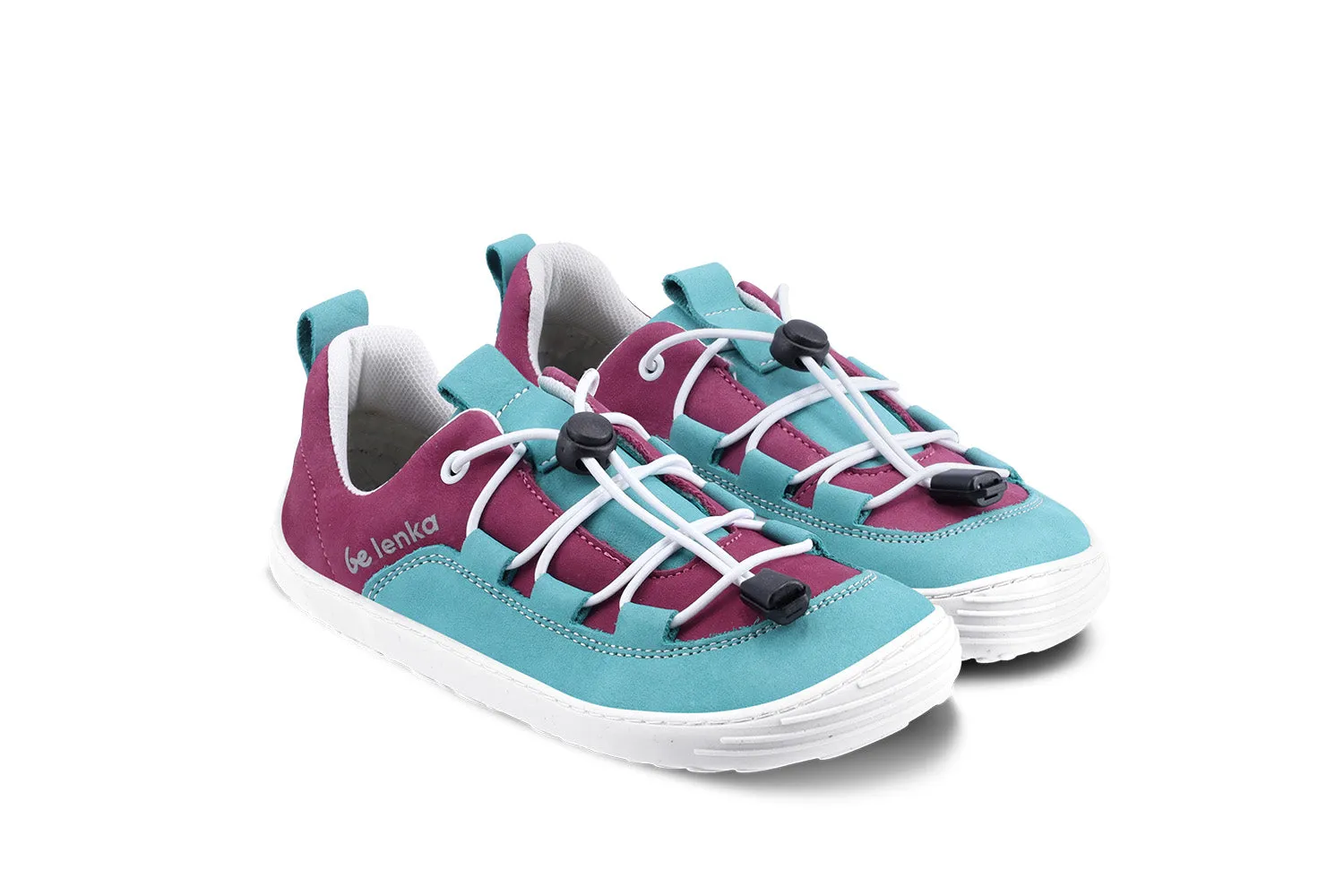 Be Lenka Kids barefoot sneakers - Xplorer - Light Teal & Plum CLEARANCE