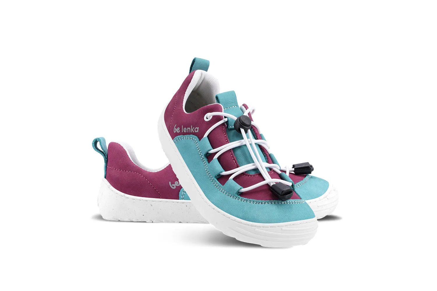 Be Lenka Kids barefoot sneakers - Xplorer - Light Teal & Plum CLEARANCE