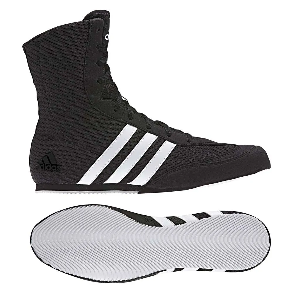 Black-White Adidas Box Hog 2 Boxing Boots