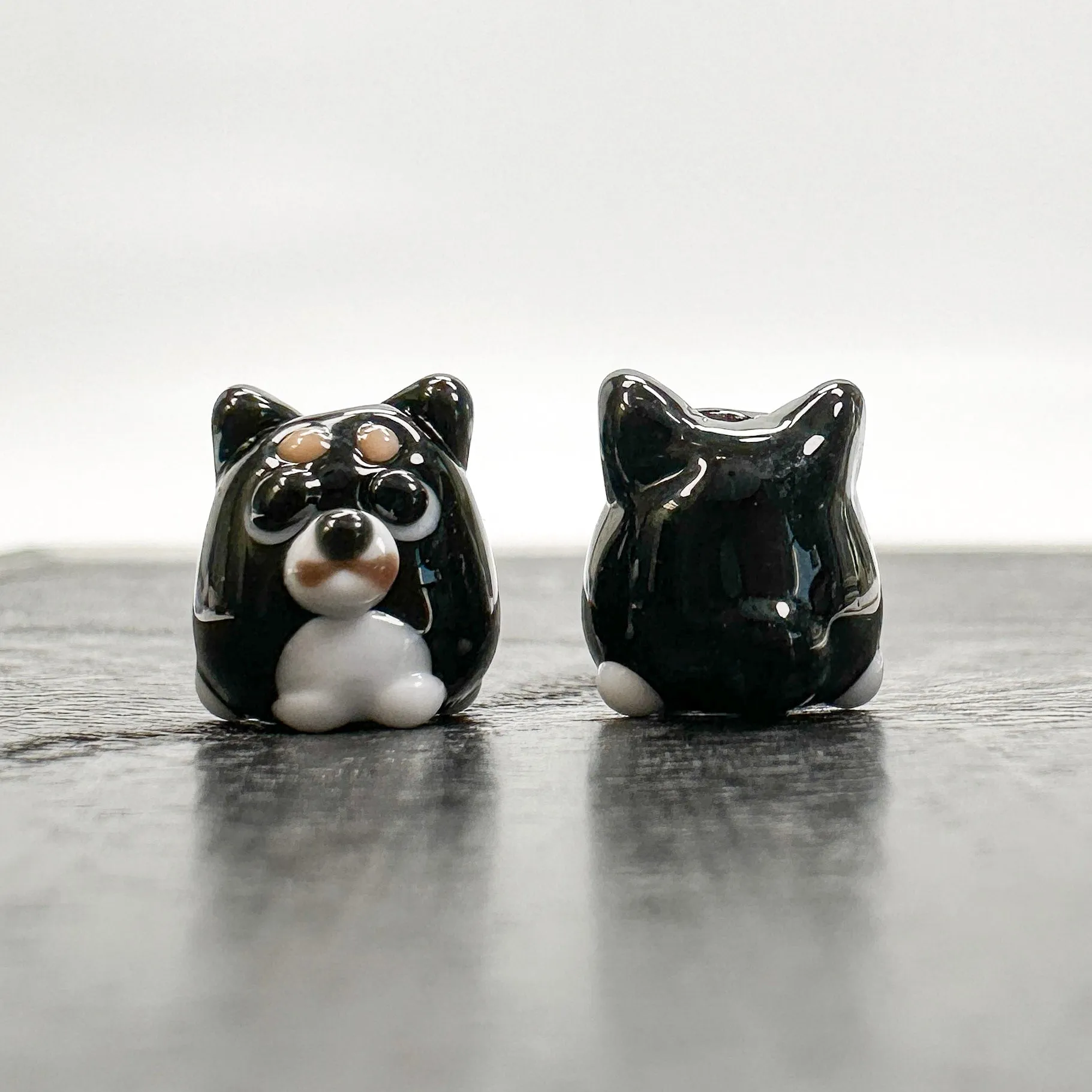 Chibi Handmade Glass Beads - Shiba Inu Dog (LB063)