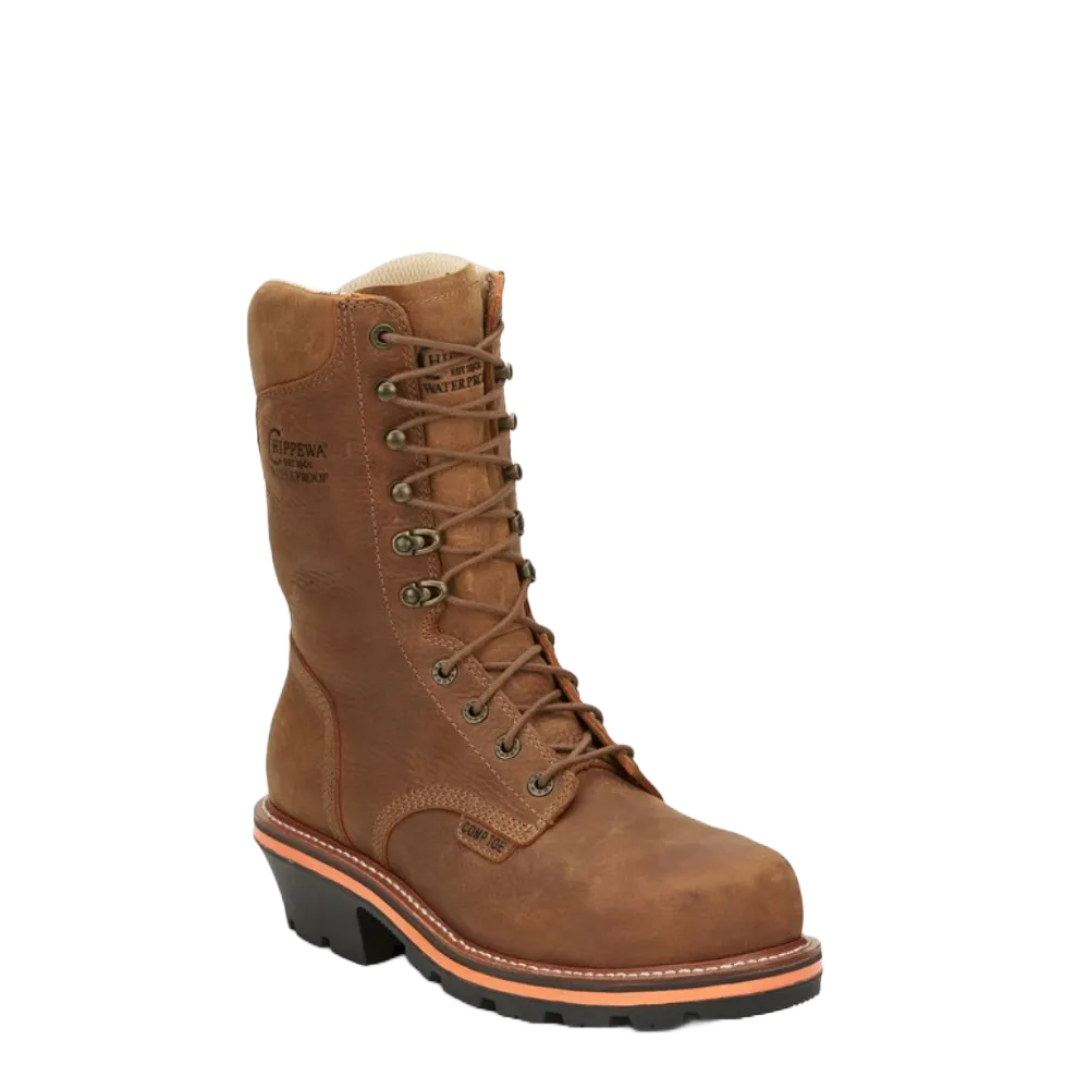 Chippewa Men's Thunderstruck Waterproof Tan Lace Up Work Boots TH1030