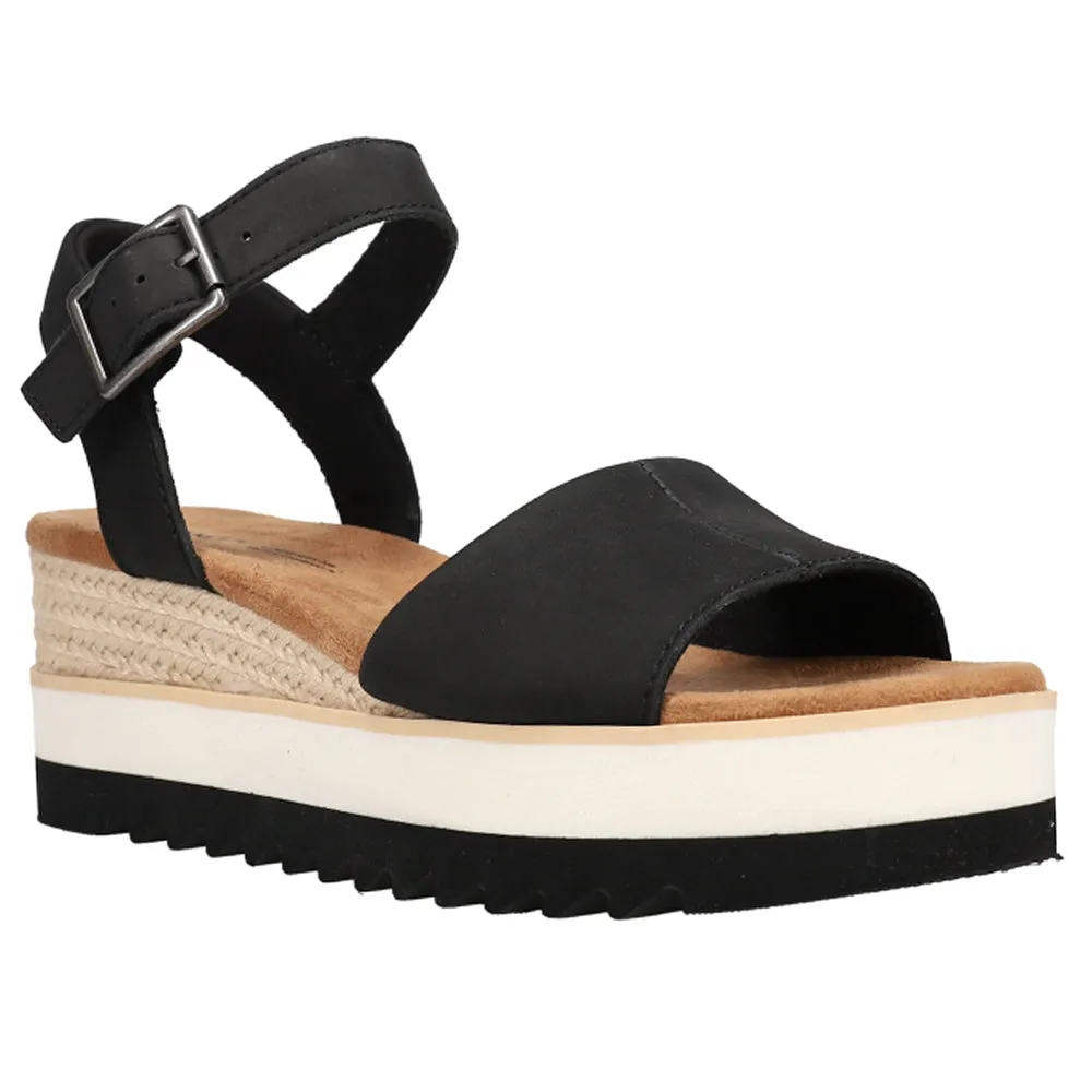 Diana Leather Platform Wedge Espadrille Sandals