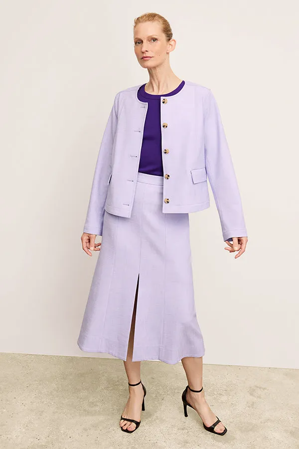 Eva Skirt - Stretch Tweed :: Lilac/Ivory