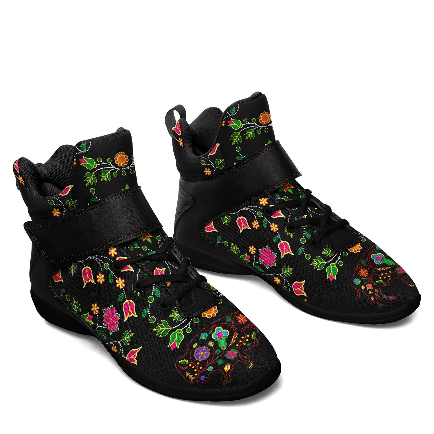 Floral Buffalo Kid's Ipottaa Basketball / Sport High Top Shoes