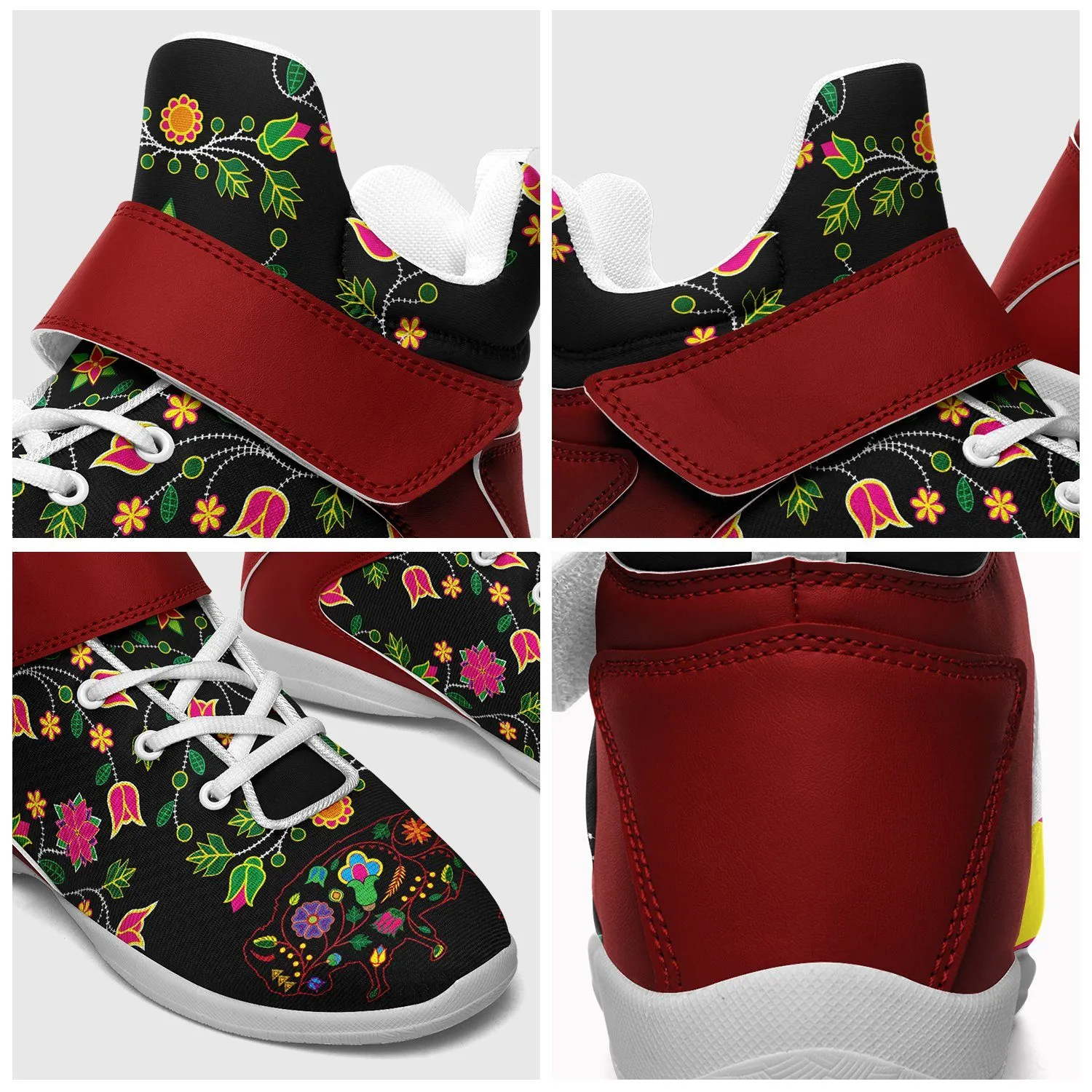 Floral Buffalo Kid's Ipottaa Basketball / Sport High Top Shoes