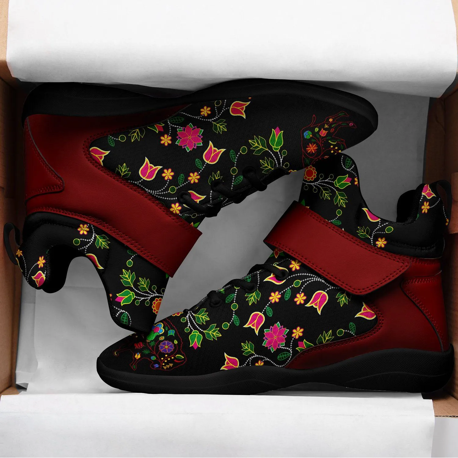 Floral Buffalo Kid's Ipottaa Basketball / Sport High Top Shoes