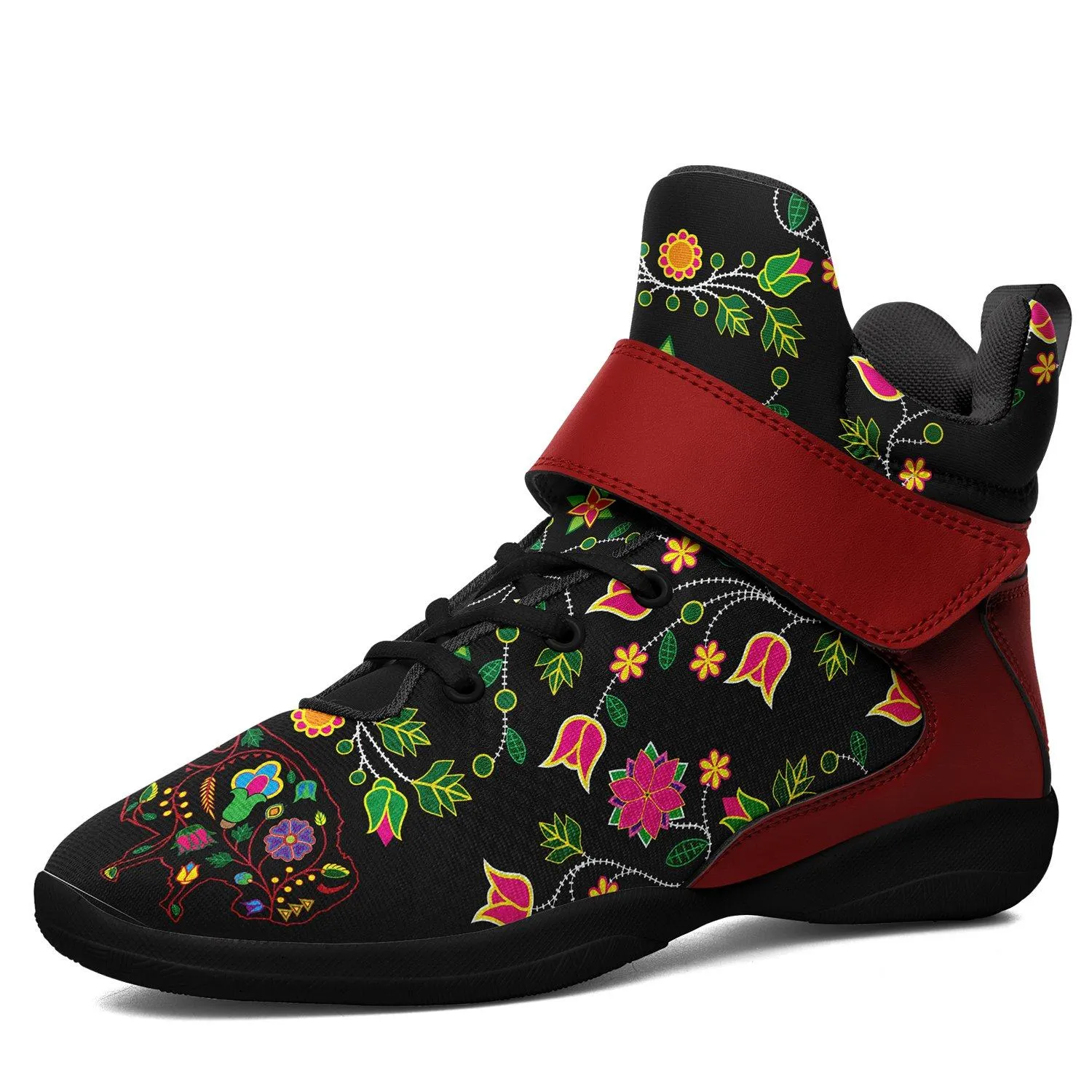 Floral Buffalo Kid's Ipottaa Basketball / Sport High Top Shoes