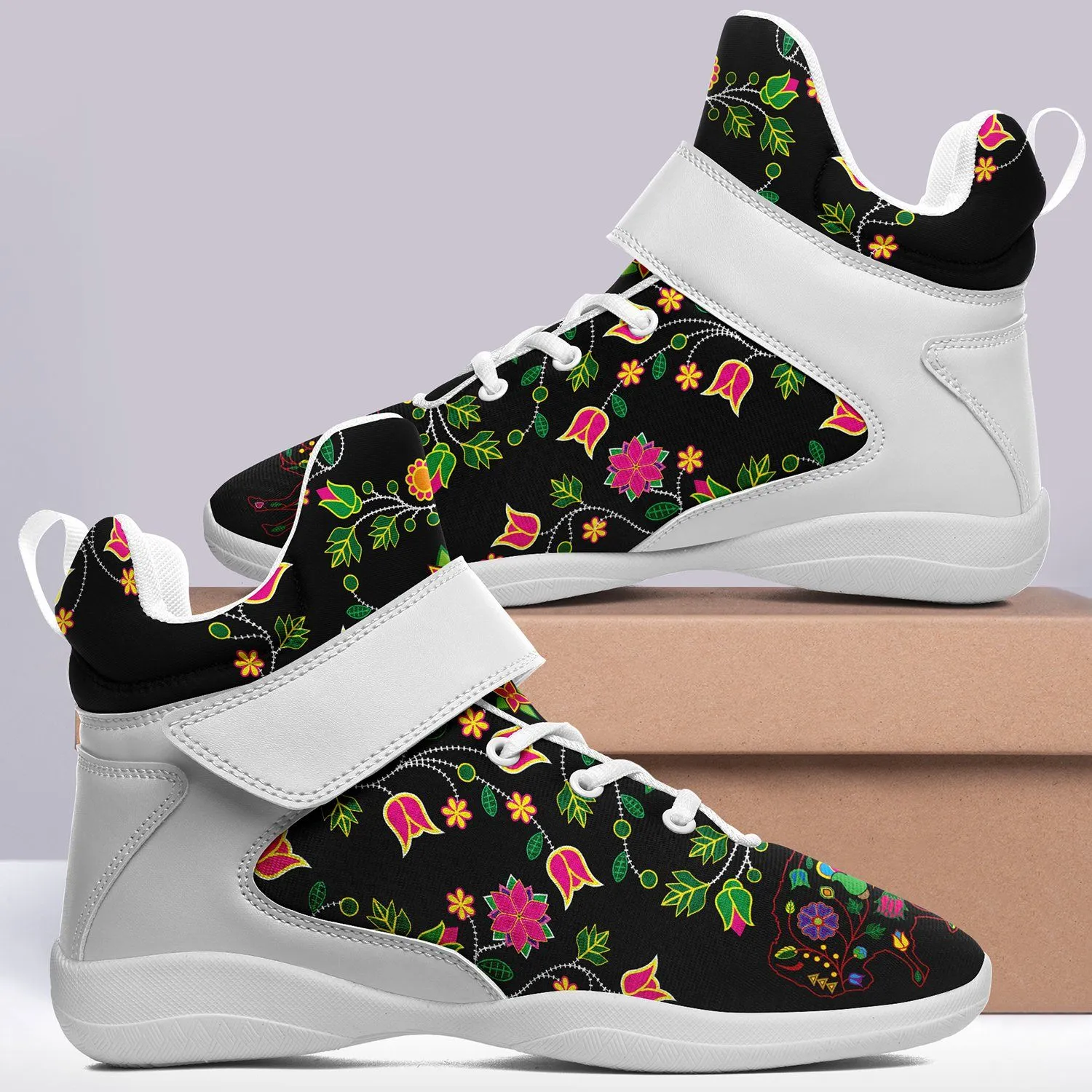 Floral Buffalo Kid's Ipottaa Basketball / Sport High Top Shoes