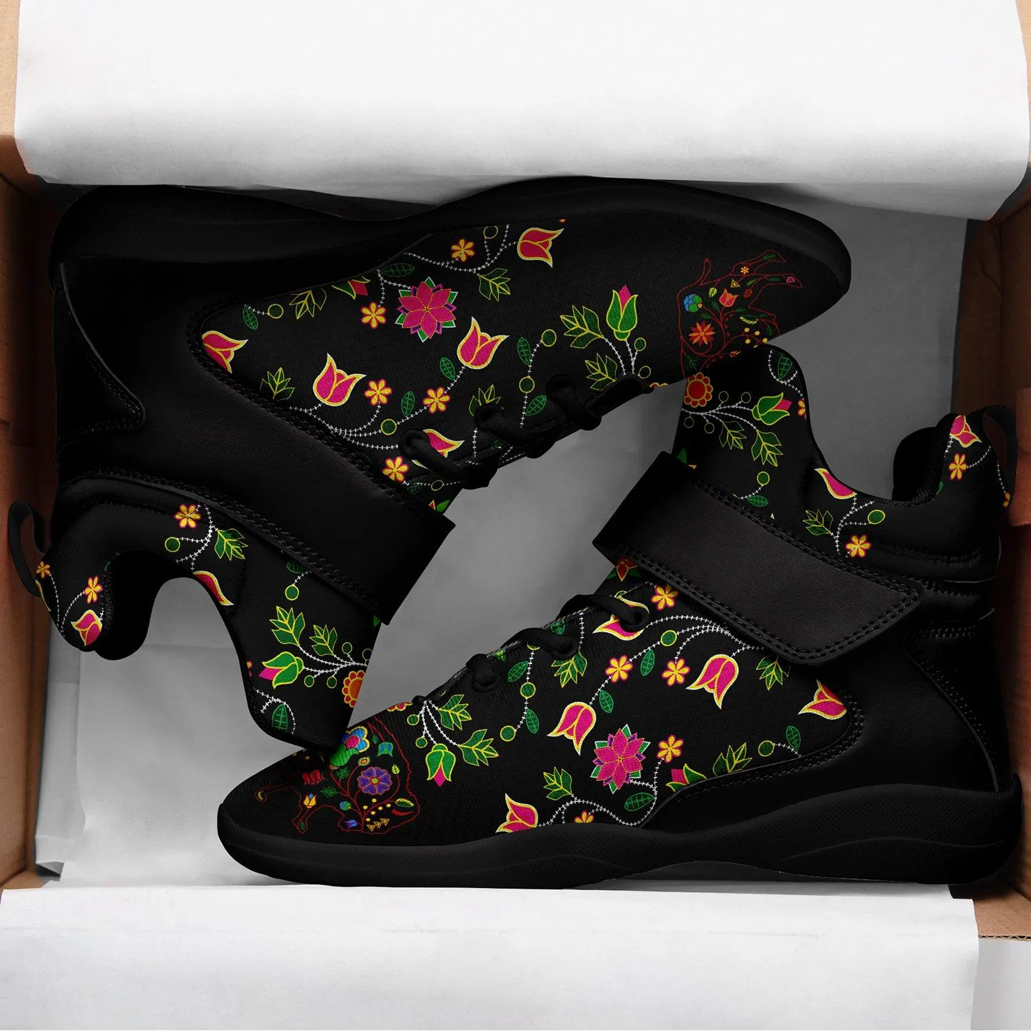 Floral Buffalo Kid's Ipottaa Basketball / Sport High Top Shoes