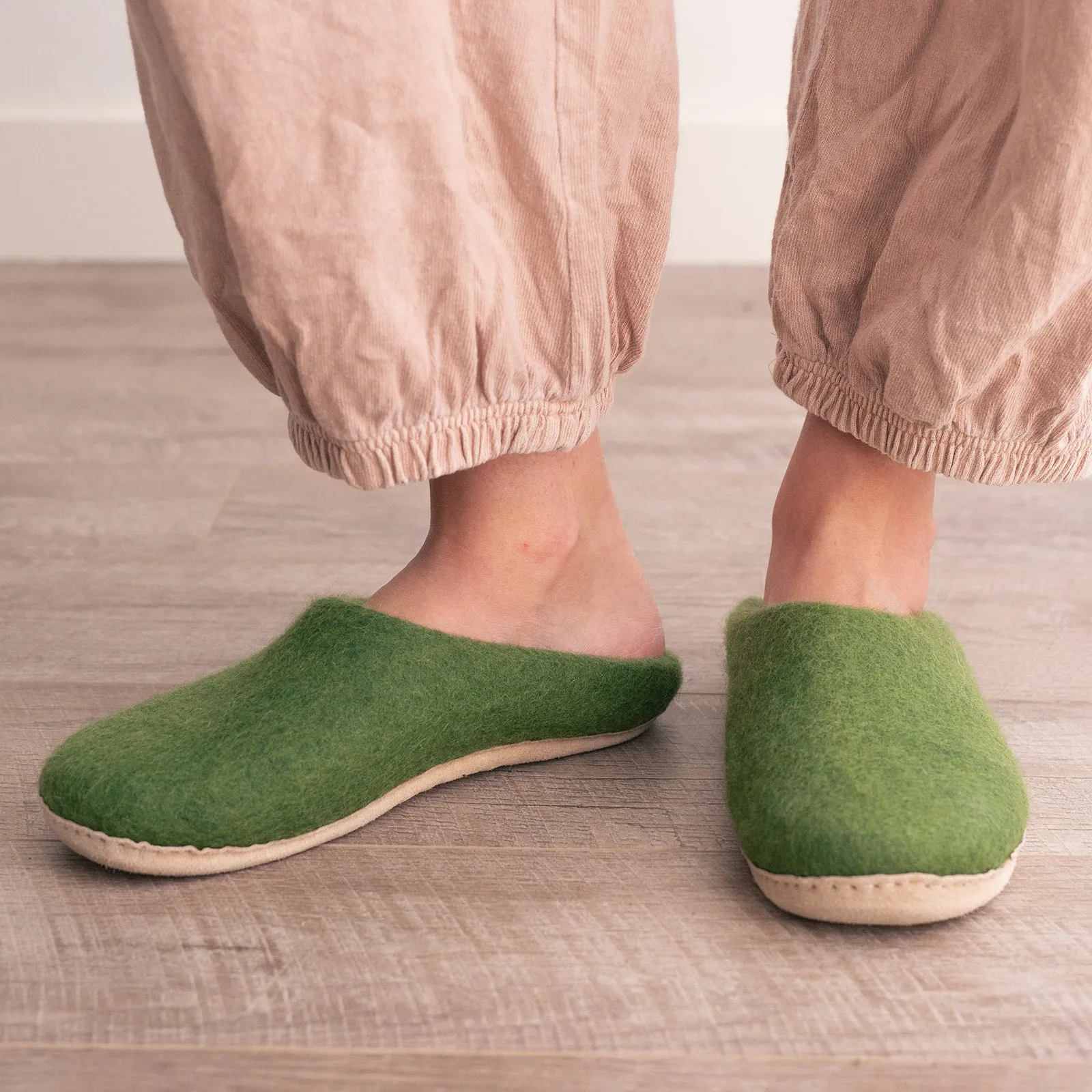 Forest Green | Luxury Organic Merino Wool Slippers