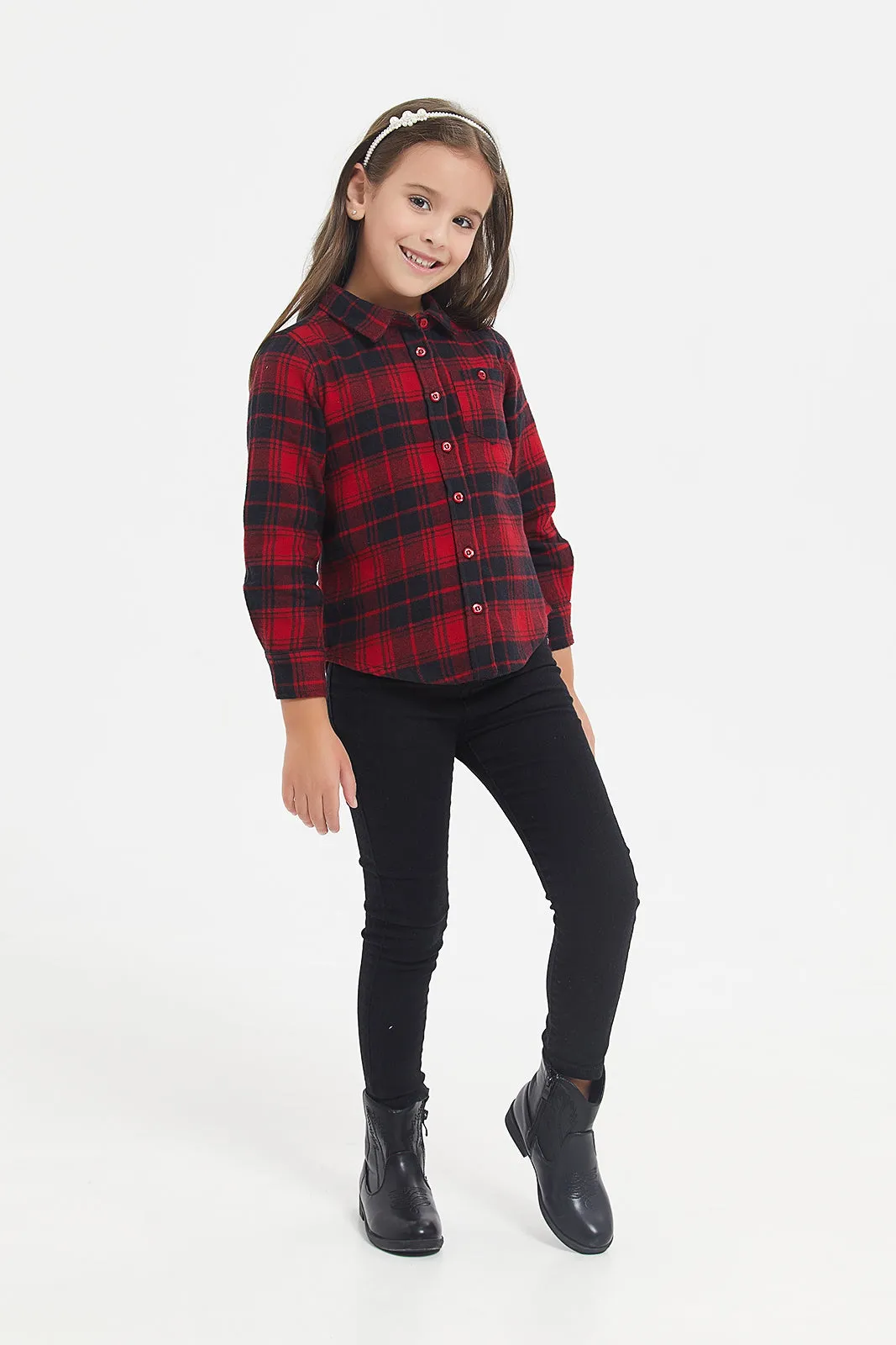 Girls Black Basic 5 Pocket Jeans