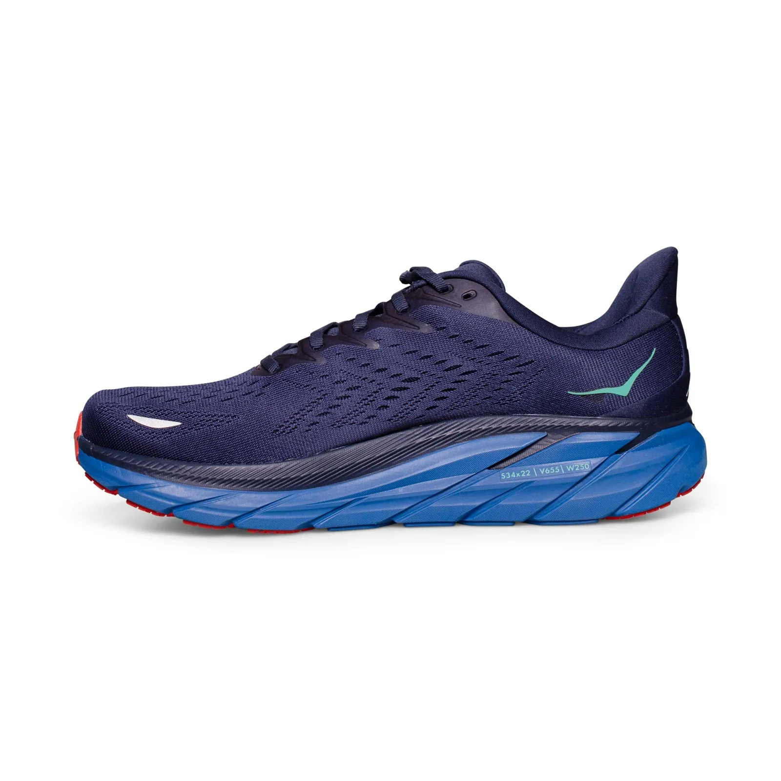 Hoka One One Clifton 8 Outer Space / Vallarta Blue Running Shoes - Men's