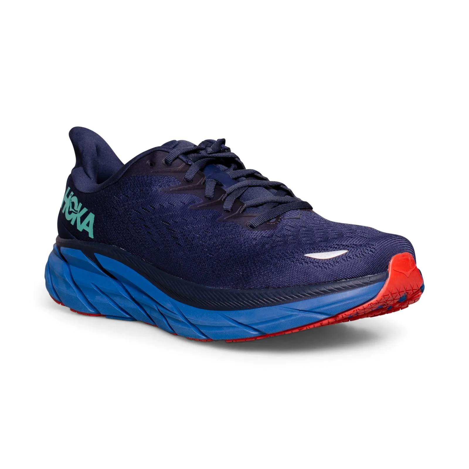 Hoka One One Clifton 8 Outer Space / Vallarta Blue Running Shoes - Men's