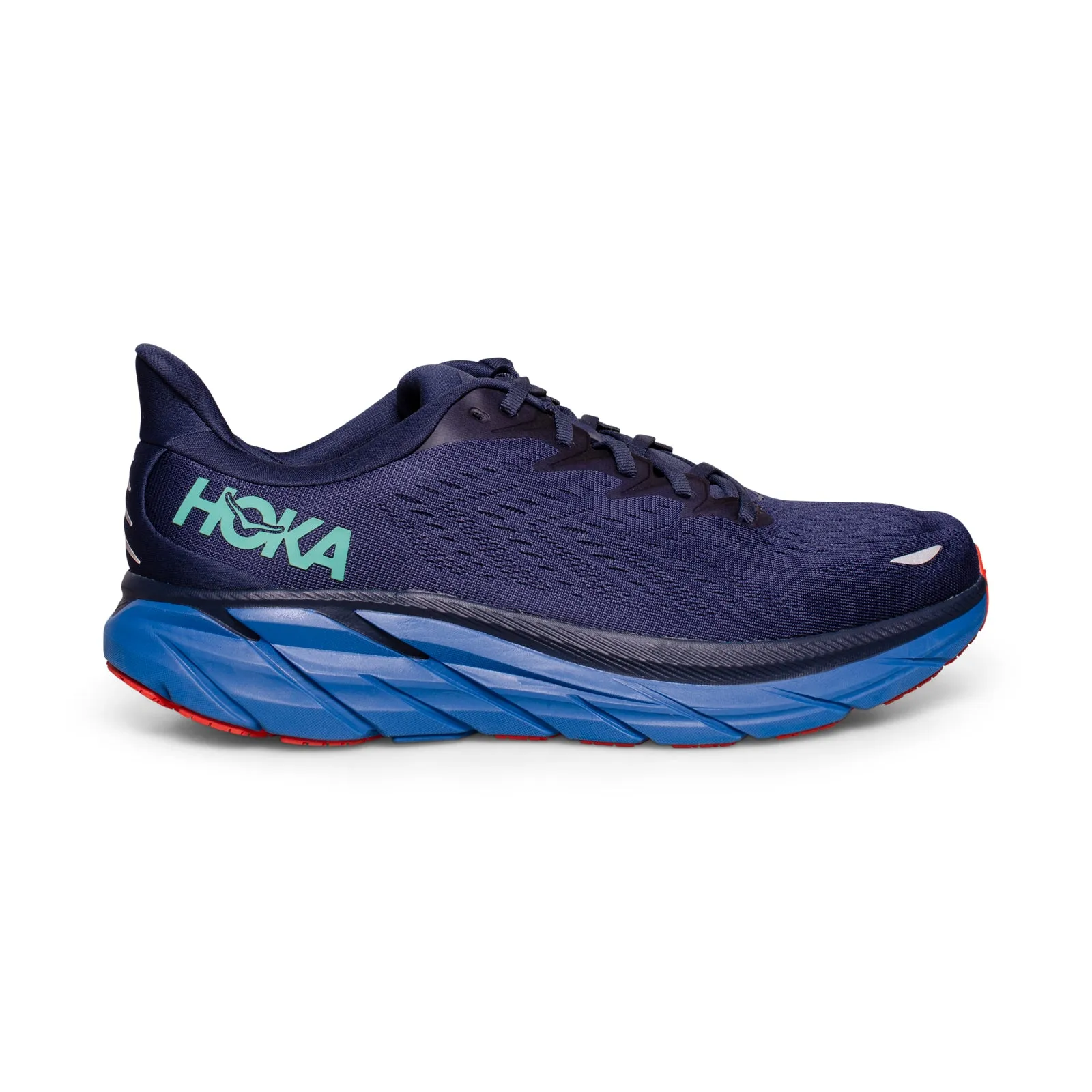 Hoka One One Clifton 8 Outer Space / Vallarta Blue Running Shoes - Men's