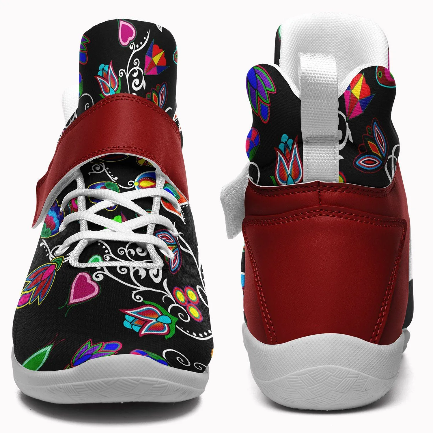 Indigenous Paisley Black Ipottaa Basketball / Sport High Top Shoes