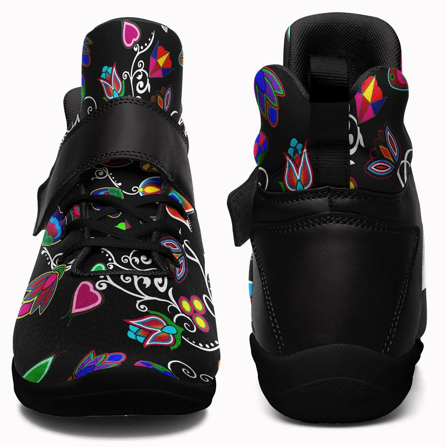 Indigenous Paisley Black Ipottaa Basketball / Sport High Top Shoes