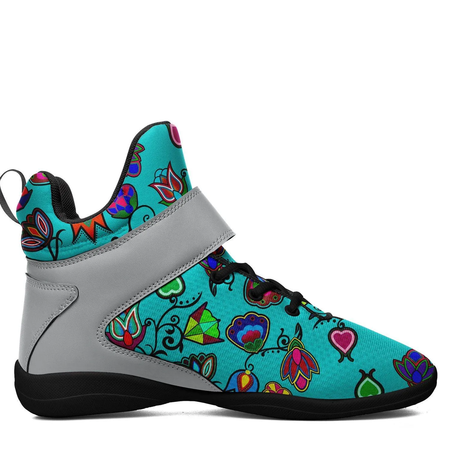 Indigenous Paisley Sky Ipottaa Basketball / Sport High Top Shoes - Black Sole