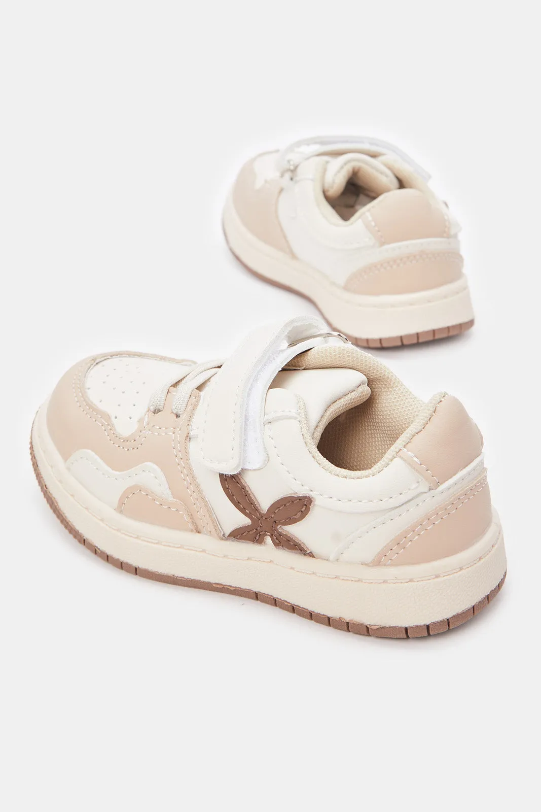 Infant Boys Beige Velcro Strap Sneaker