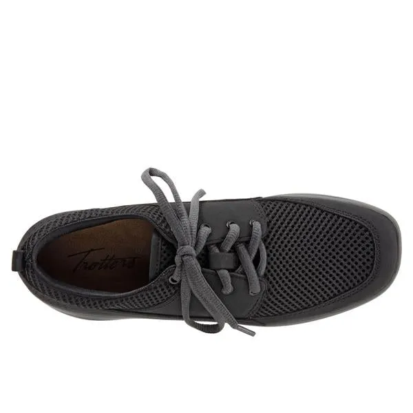 Jesse Black Mesh Oxford Lace-up Casual Shoes