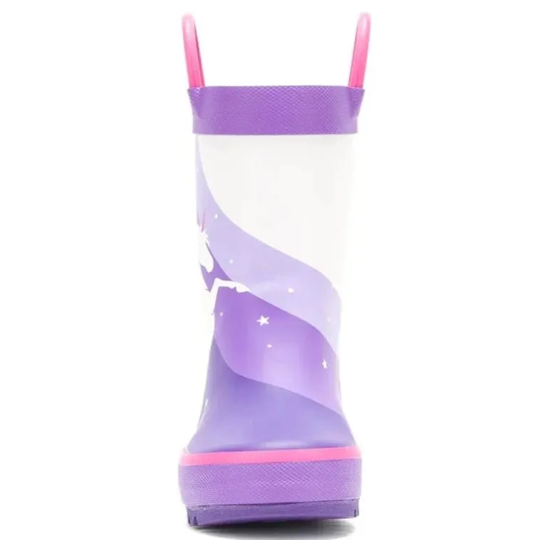 Kamik Purple Unicorn Girls Toddler Little Kids Rain Boot