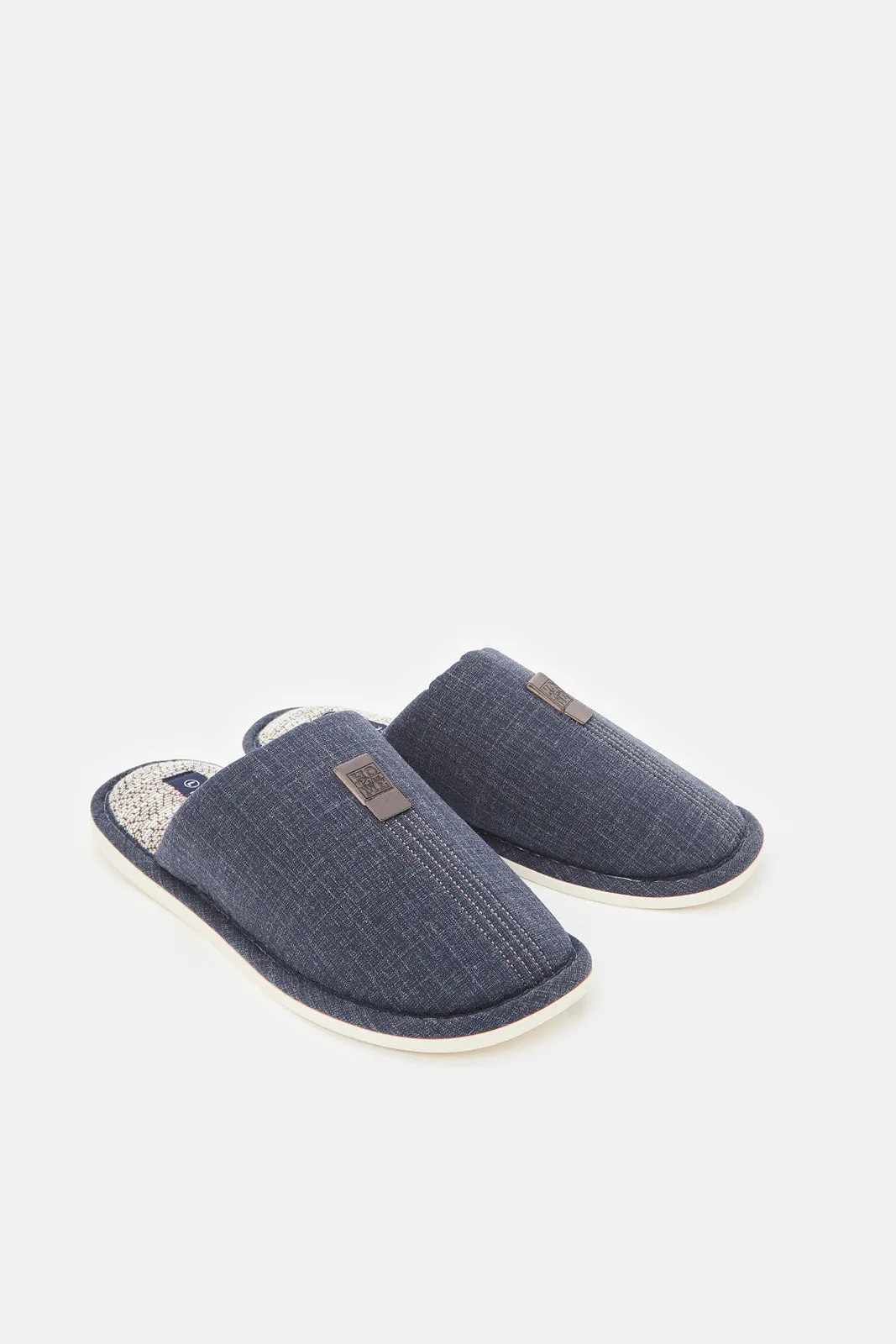 Men Navy Mule Slippers