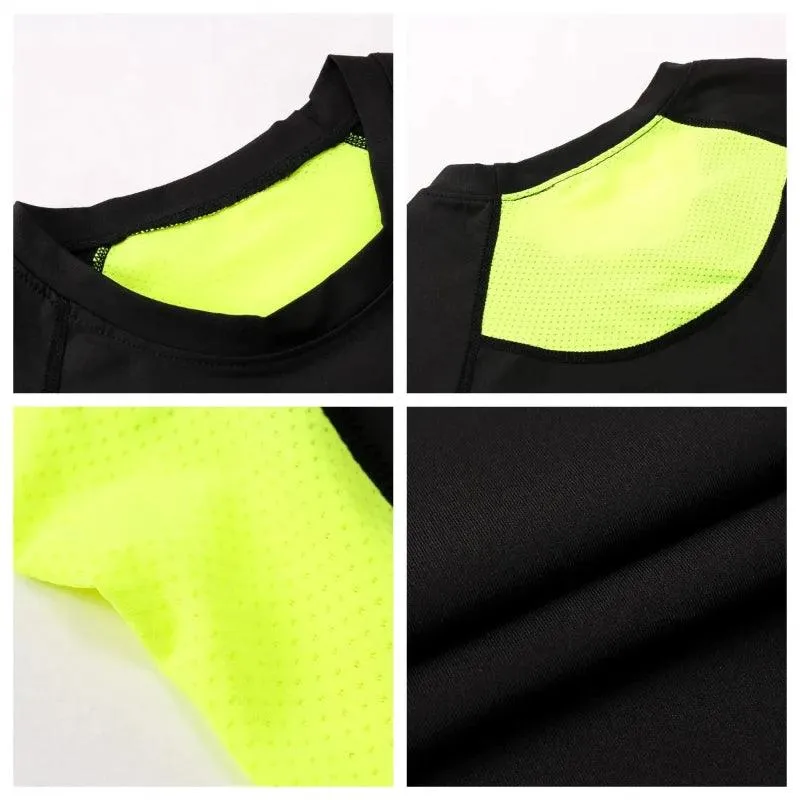 Men Short Sleeve Rash Guard Compression Shirts Quick Dry