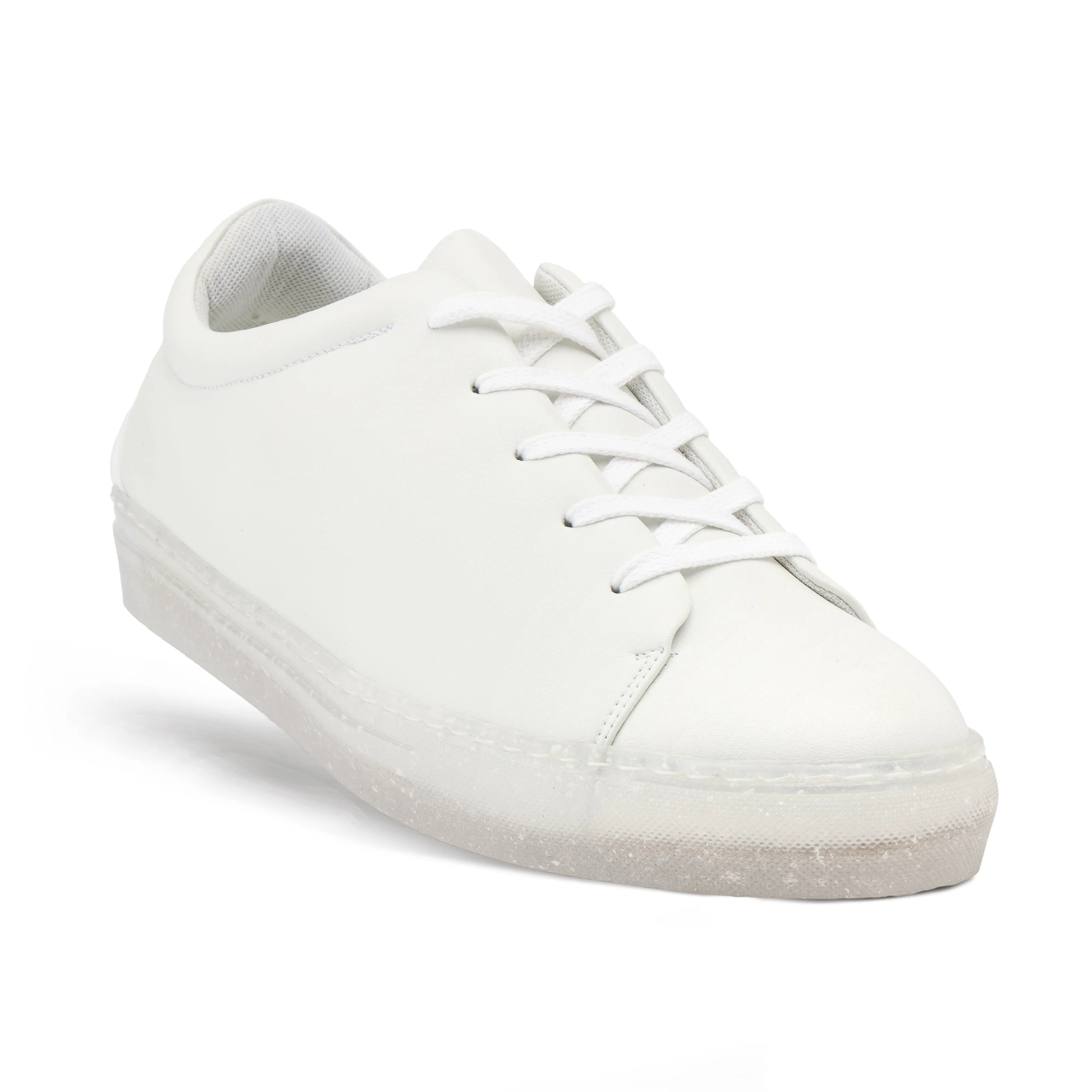 RC Unisex Recycled Vegan Leather Trainers | White