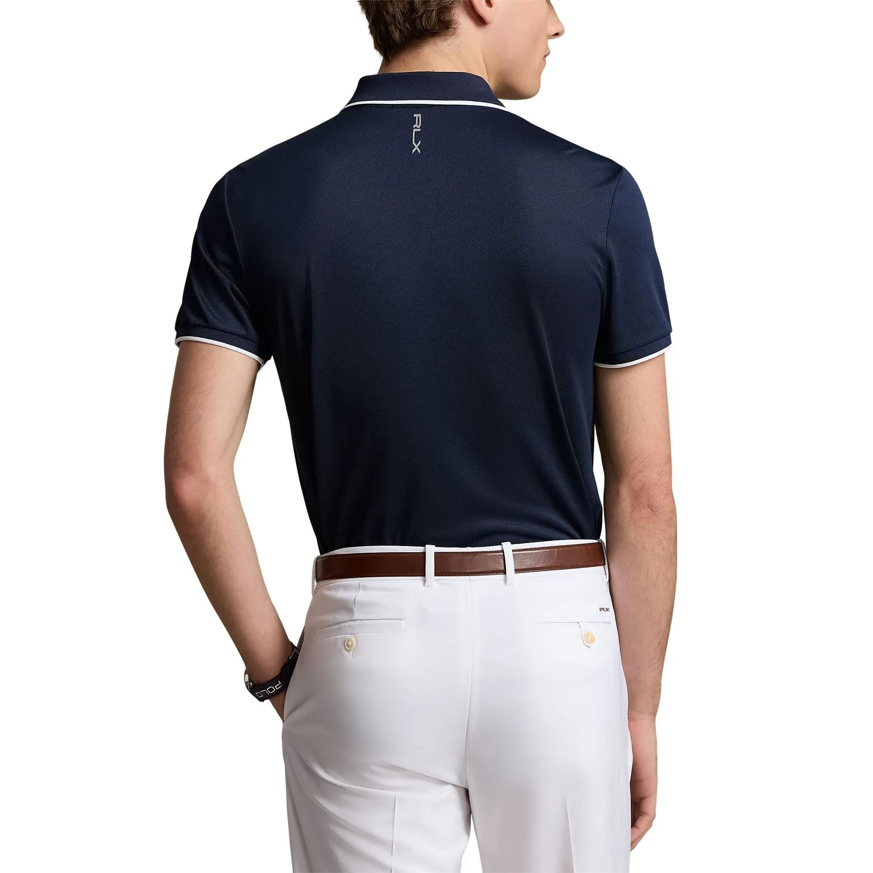 RLX Tailored Fit Performance Pique Zip Polo Refined Navy - AW24