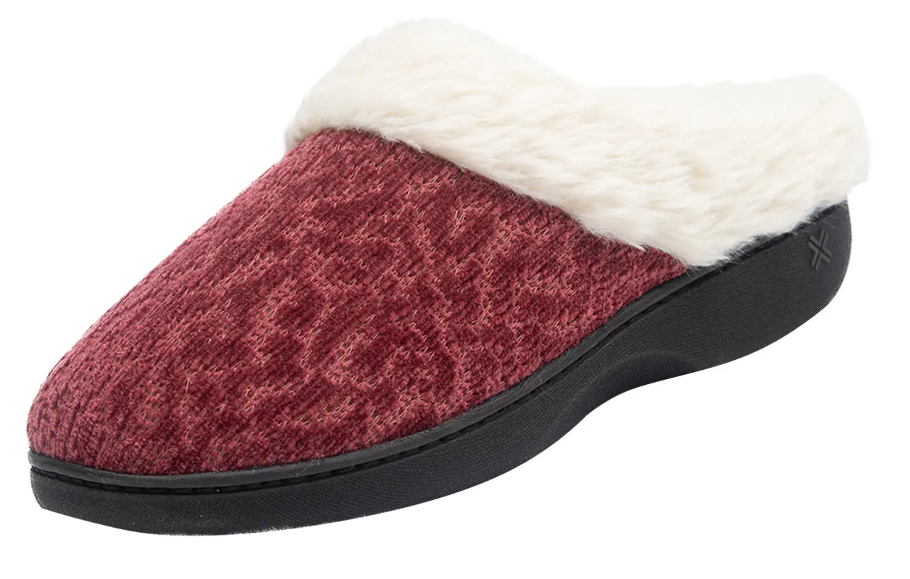 Roxoni Women's Soft Indoor Outdoor Suede Furr Clog Slippers