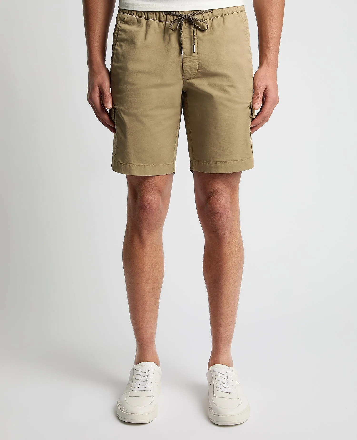 Slim Leg Cotton Stretch Cargo Shorts