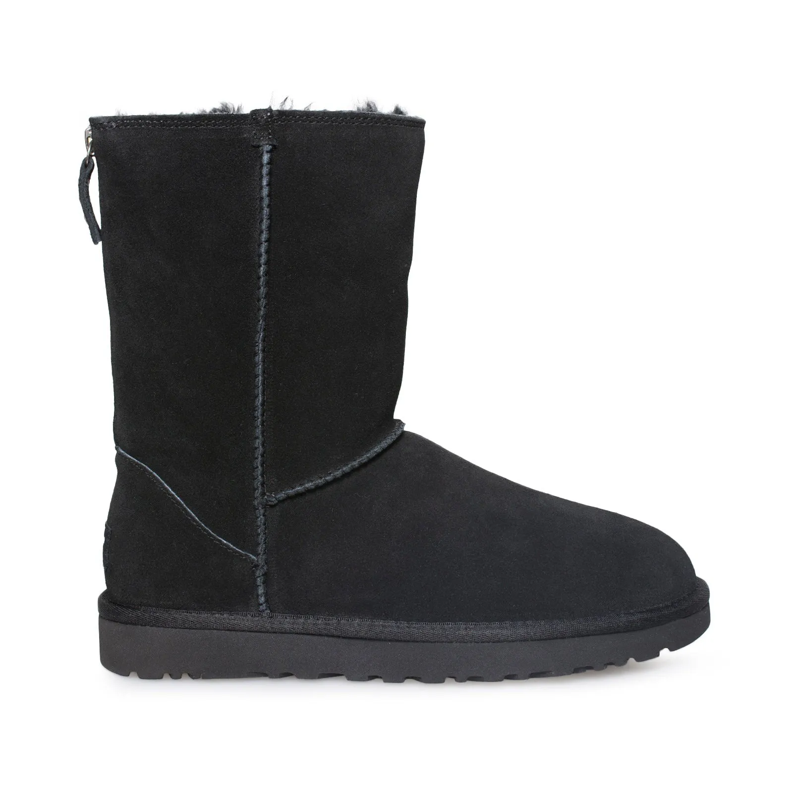 UGG Classic Short Zip Black Boots - Women's