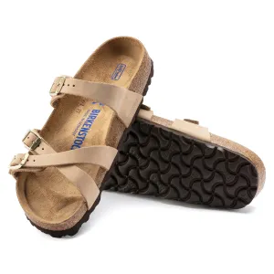 Women's Birkenstock Franca Soft Footbed Nubuck Leather Color: Sandcastle (MEDIUM/NARROW WIDTH)