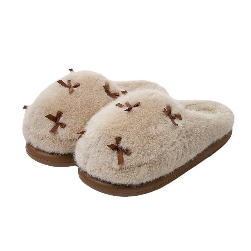 Women's Cute Comfortable Warm Indoor Home Fluffy Plush Slippers