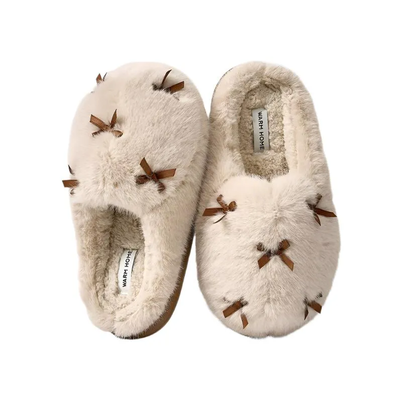 Women's Cute Comfortable Warm Indoor Home Fluffy Plush Slippers