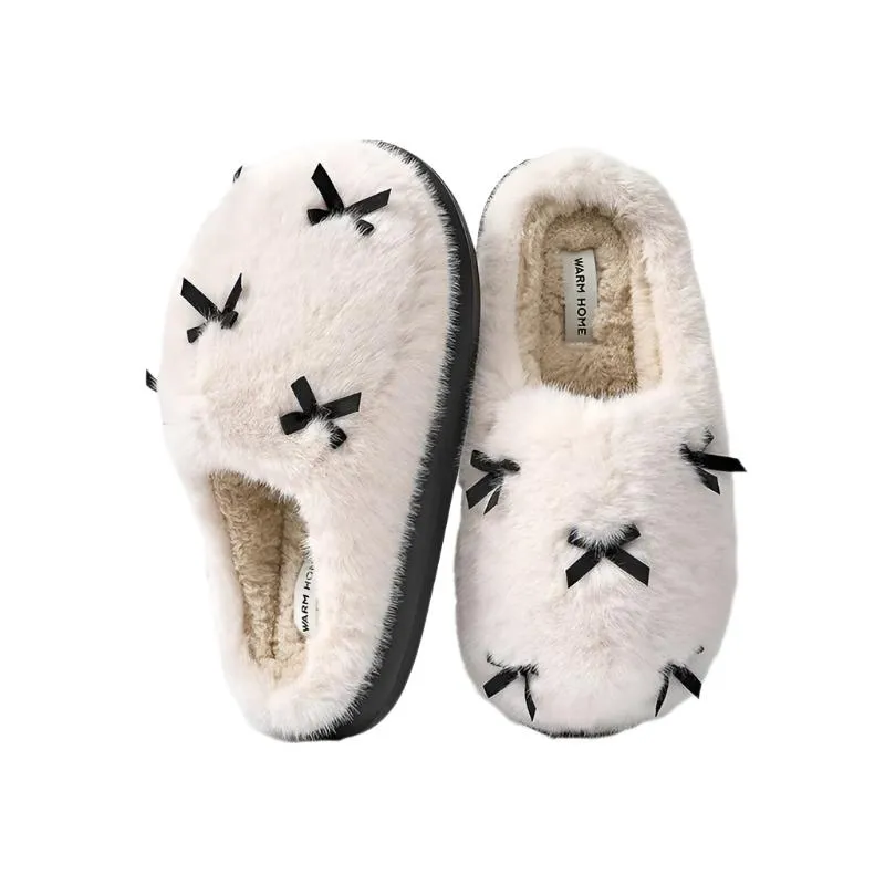 Women's Cute Comfortable Warm Indoor Home Fluffy Plush Slippers