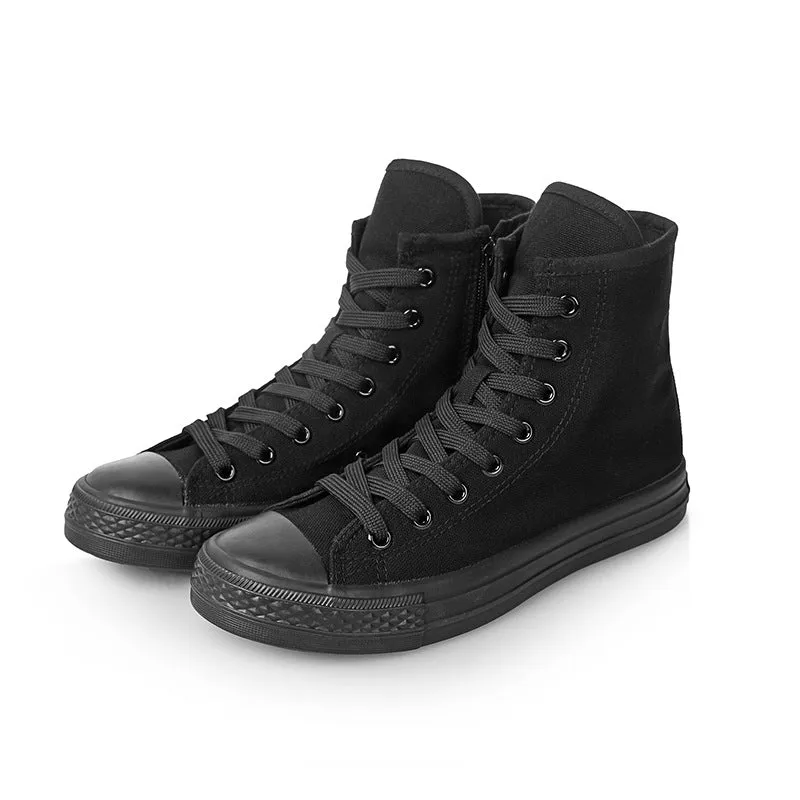 Womens Fashion Lace Up High-top Canvas Shoes