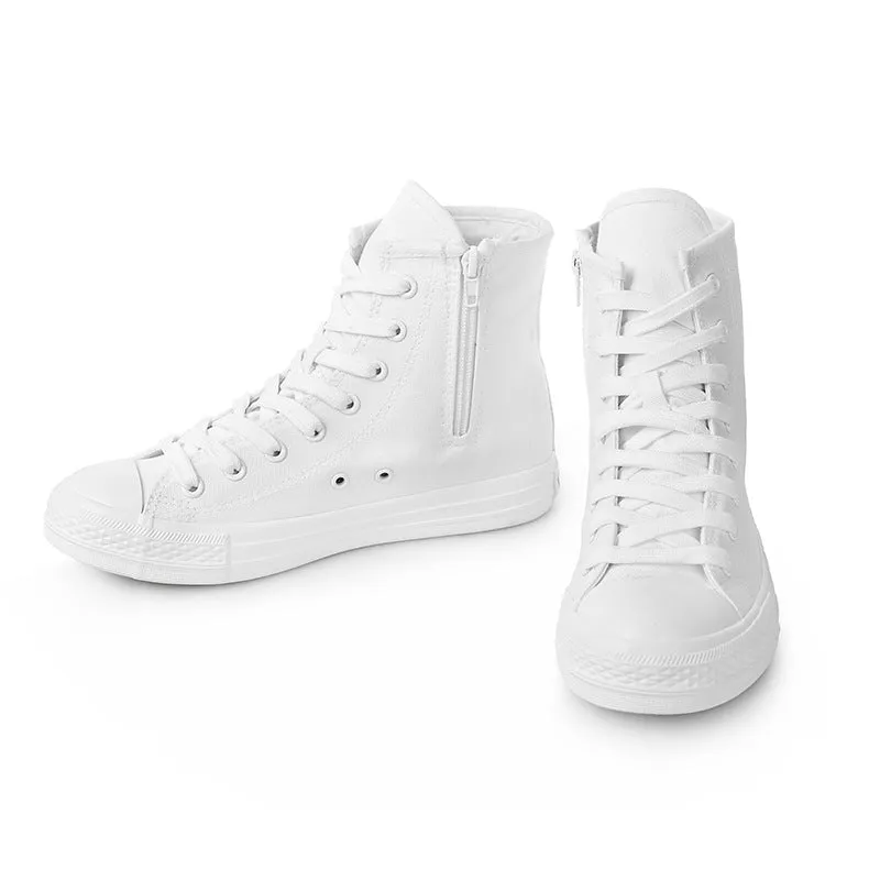 Womens Fashion Lace Up High-top Canvas Shoes