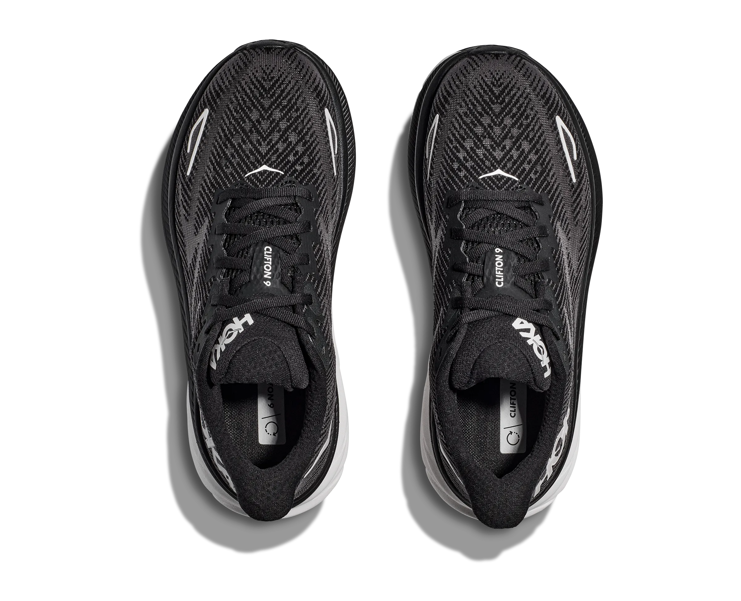 Women's Hoka Clifton 9 Color: Black/White